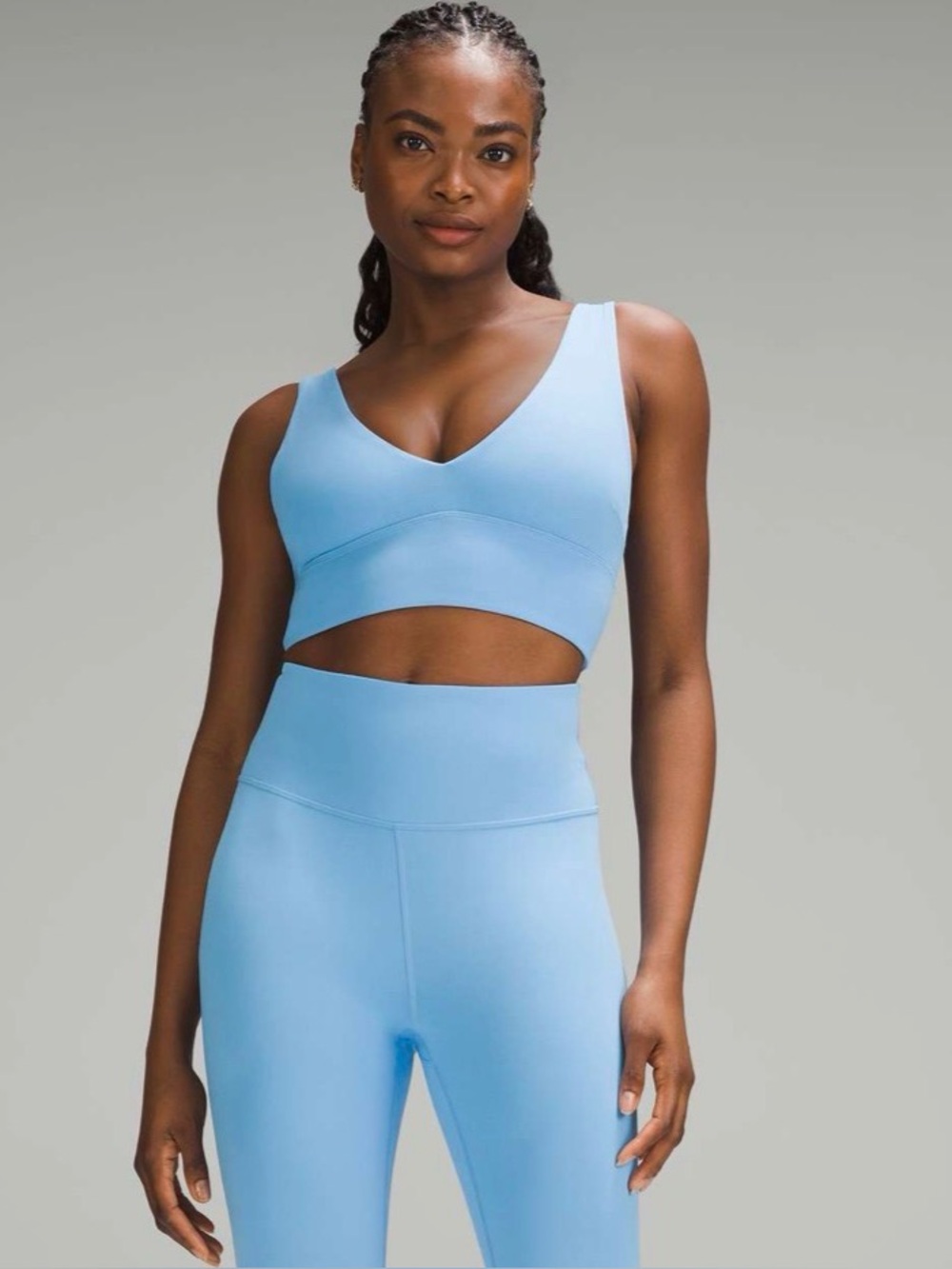 lululemon Align™ V-Neck Bra C/D (NWT) in Aero Blue